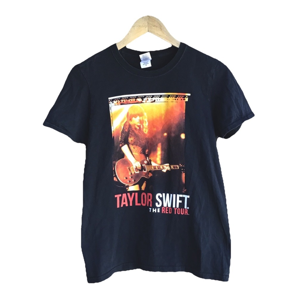 Taylor Swift Red Tour Concert Graphic Band T Shirt Black Small 2013 Tour Dates